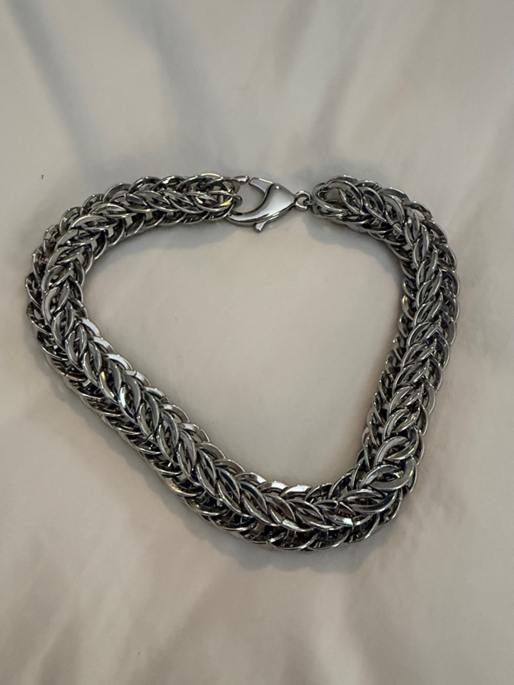 Chunky Silver choker  Chain Necklace